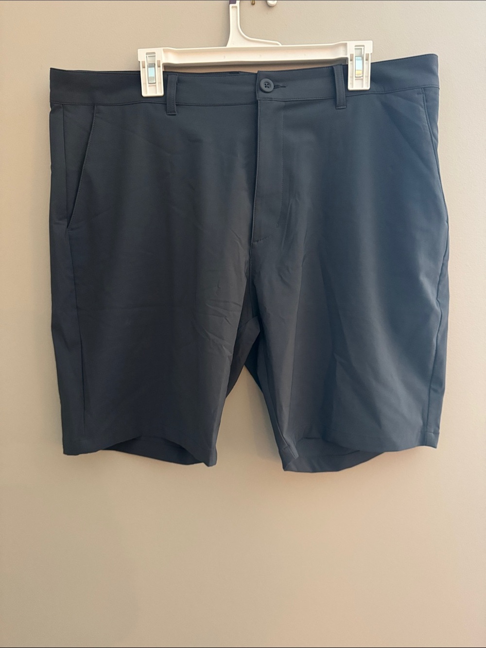 Men's Flat Front Stretch Shorts - Black